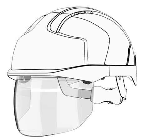 EVO® VISTAshield® için yedek yüz siperi - Şeffaf Lens AMV200-000-000 